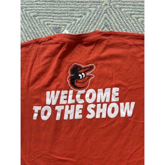 Baltimore Orioles Adley Rutschman Welcome to the Show Shirt - Orange - Medium - Picture 2 of 4